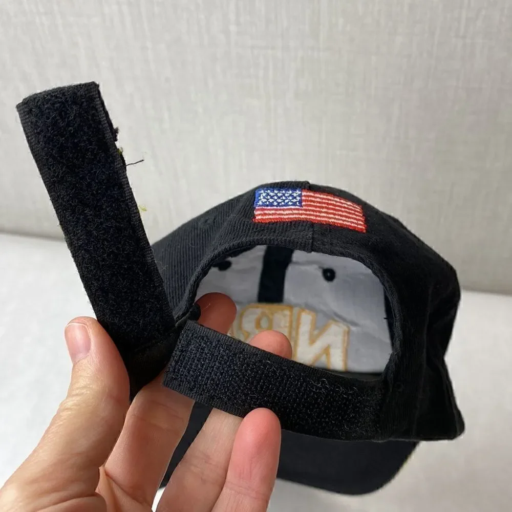 NRA Hat Ballcap Cap Black Yellow Adult Adjustable National Rifle Association